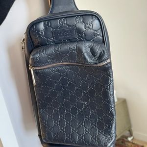 Authentic Gucci leather backpack men’s/unisex